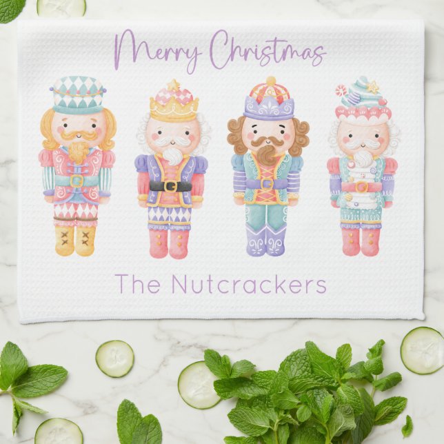 Nutcracker Christmas Kitchen Towel (Folded)