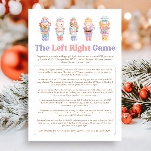 Nutcracker Christmas Left Right Christmas Fun Game Holiday Card