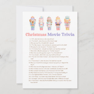 Nutcracker Christmas Movie Trivia Game Holiday Card