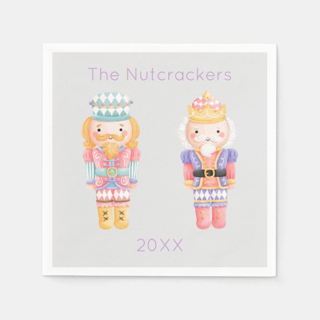 Nutcracker Christmas Napkins (Front)