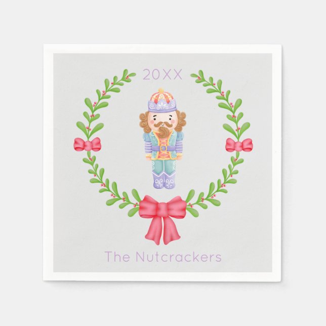 Nutcracker Christmas Napkins (Front)