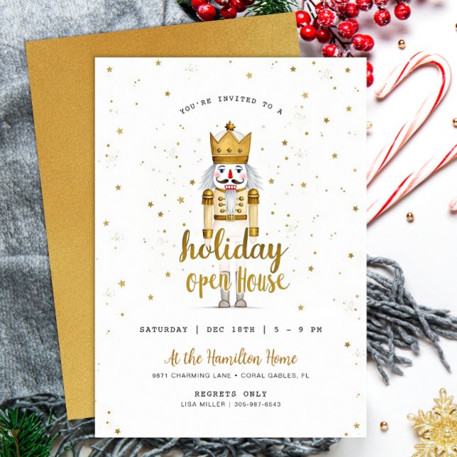 Nutcracker Christmas Open House Party Invitation (Holiday Open House Invitation)