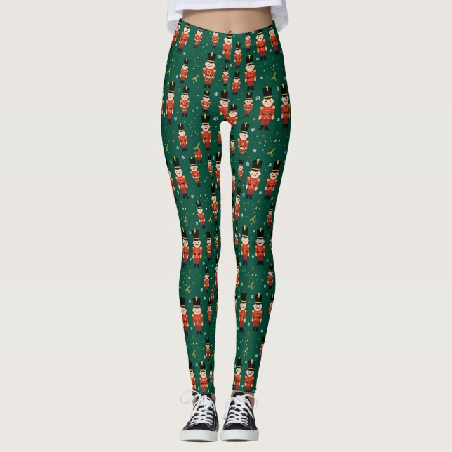 Nutcracker Christmas Pajama Pants - Green PJs (Front)