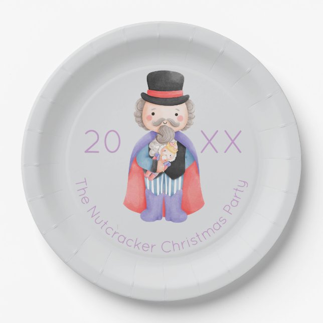 Nutcracker Christmas Paper Plates (Front)