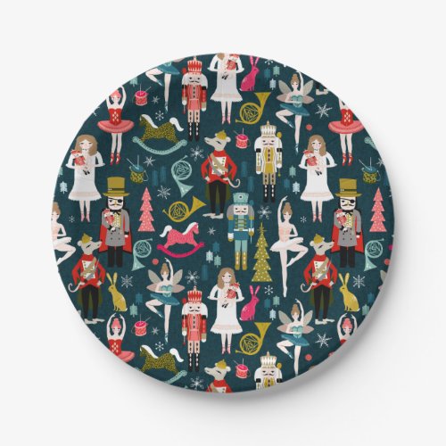 Nutcracker Christmas Paper Plates