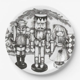 Nutcracker Christmas Paper Plates