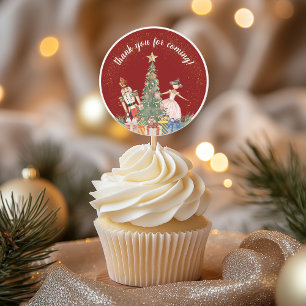 Nutcracker Christmas Party Baby Shower Thank You Classic Round Sticker