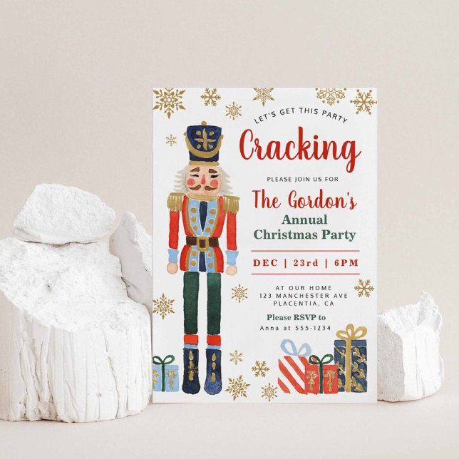 Nutcracker Christmas Party Holiday Invitation (Creator Uploaded)
