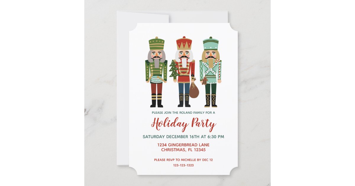 Nutcracker Christmas Party Invitation | Zazzle