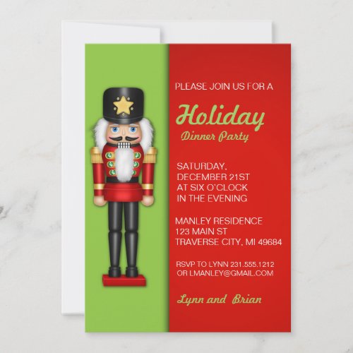 Nutcracker Christmas Party Invitation