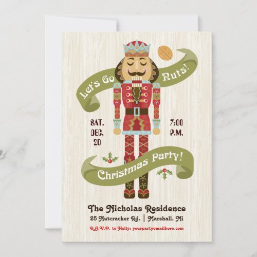 Nutcracker Christmas Party Invitation