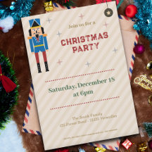 Nutcracker Christmas Party Invitation