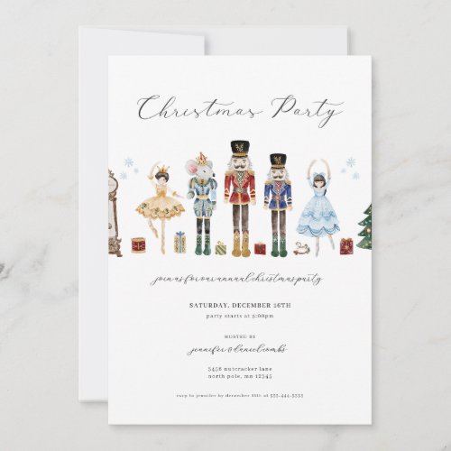 Nutcracker Christmas Party Invite Holiday Party