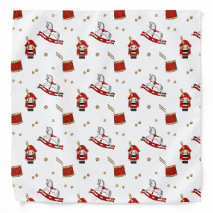 Nutcracker Christmas pattern Bandana