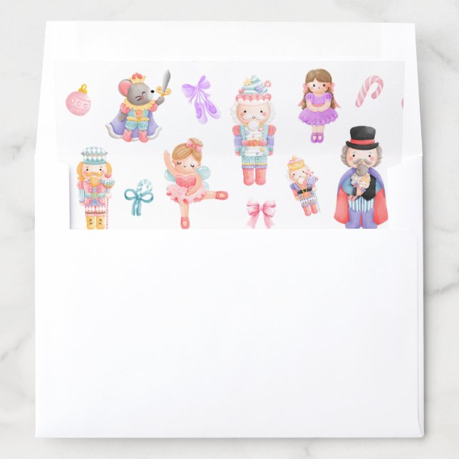 Nutcracker Christmas Pattern Envelope Liner (In Envelope)