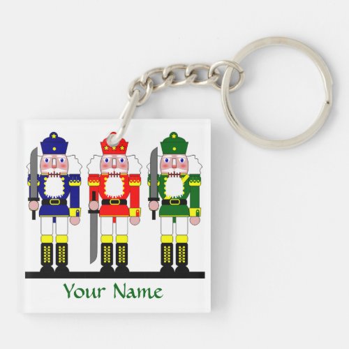 Nutcracker Christmas Personalized Keychain