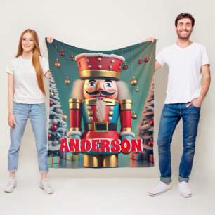 Nutcracker Christmas Personalized Kids Fleece Blanket