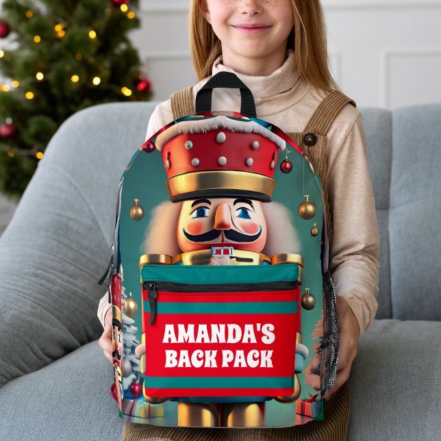 Nutcracker Christmas Personalized Kids Printed Backpack (Creator Uploaded)