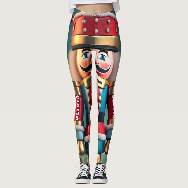 Nutcracker Christmas Personalized Women's Leggings (Front)