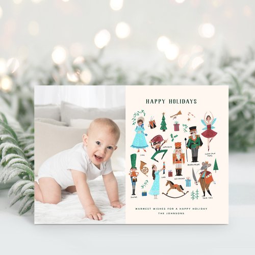 Nutcracker Christmas photo holiday card