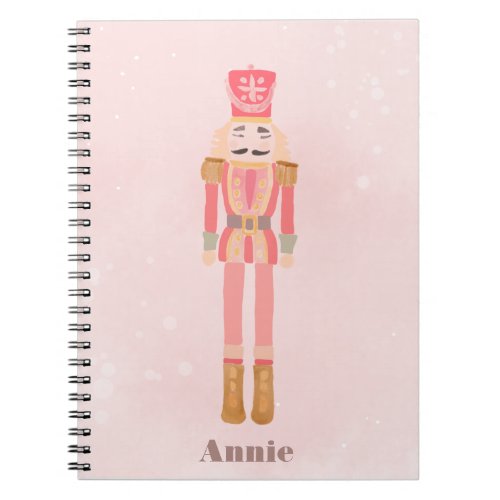  Nutcracker Christmas Pink Pastel Cute Notebook