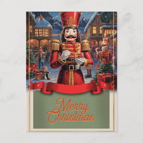 Nutcracker Christmas Postcard