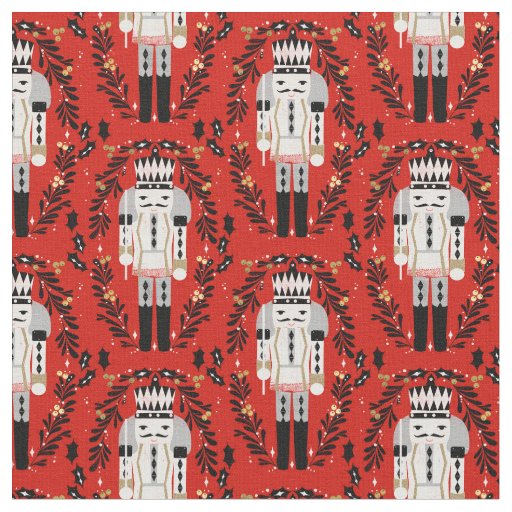 Nutcracker Christmas red Fabric