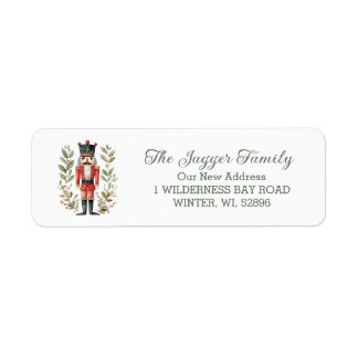 Nutcracker Christmas return address label