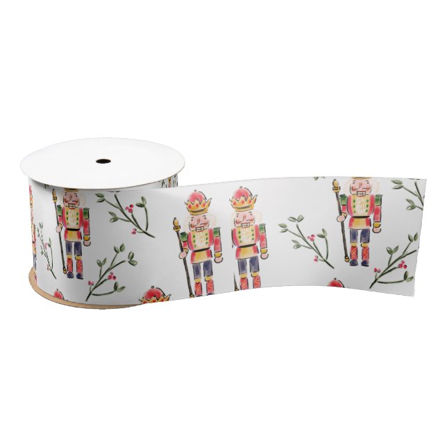 Nutcracker Christmas  Satin Ribbon (Spool)