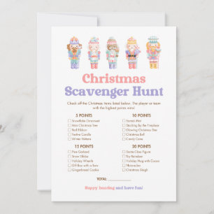 Nutcracker Christmas Scavenger Hunt Game Holiday Card