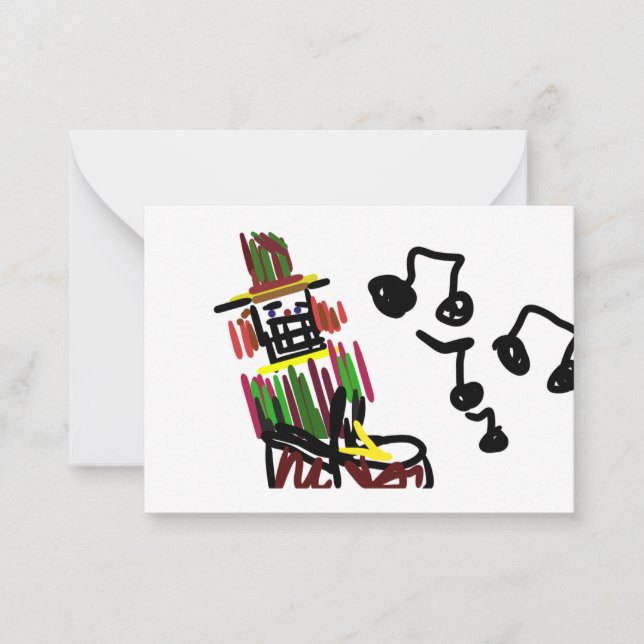 Nutcracker Christmas sing  Note Card (Front)