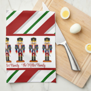Nutcracker Christmas Soldier Recipients Name Kitchen Towel