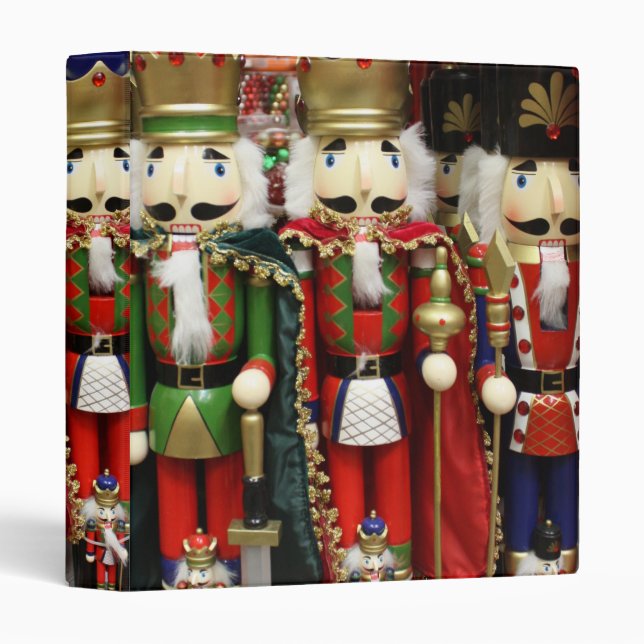 Nutcracker Christmas Soldiers 3 Ring Binder (Front/Spine)