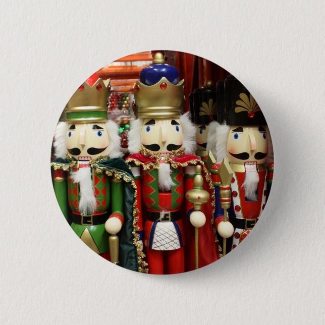 Nutcracker Christmas Soldiers Button (Front)
