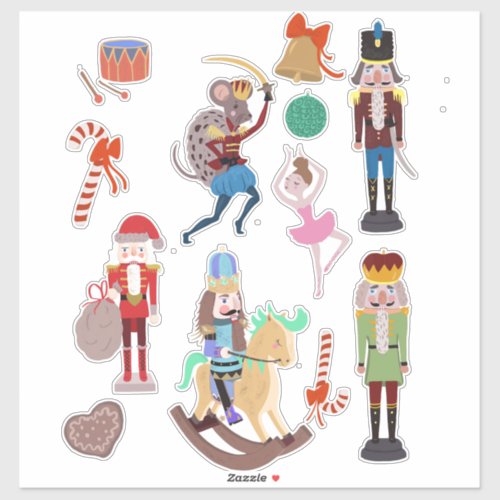 Nutcracker Christmas Sticker