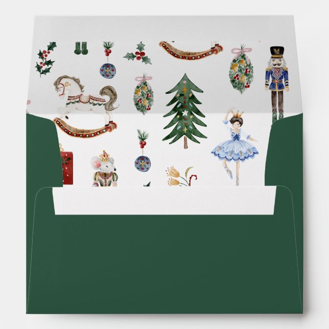 Nutcracker Christmas sugar plam fairy whimsical  Envelope (Back (Bottom))