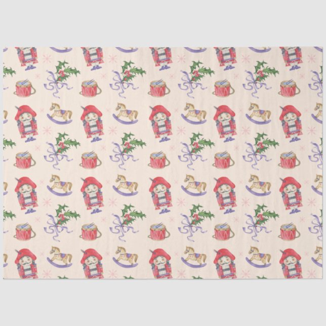 Nutcracker christmas theme tissue paper (Front)