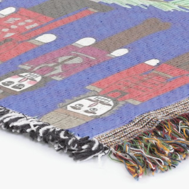 Nutcracker Christmas Throw Blanket (Corner)