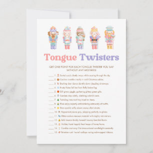 Nutcracker Christmas Tongue Twister Game Holiday Card