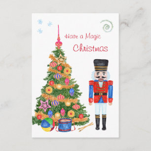 Nutcracker Christmas Tree Enclosure Card