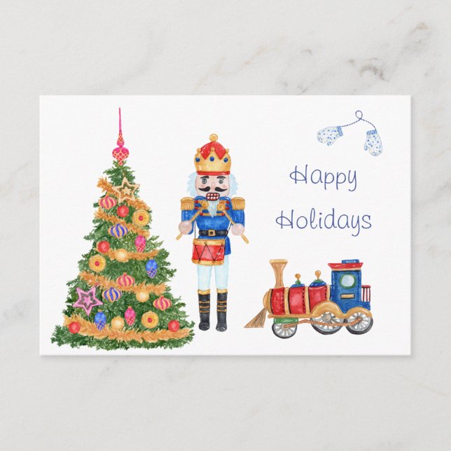 Nutcracker Christmas Tree Enclosure Card (Front)