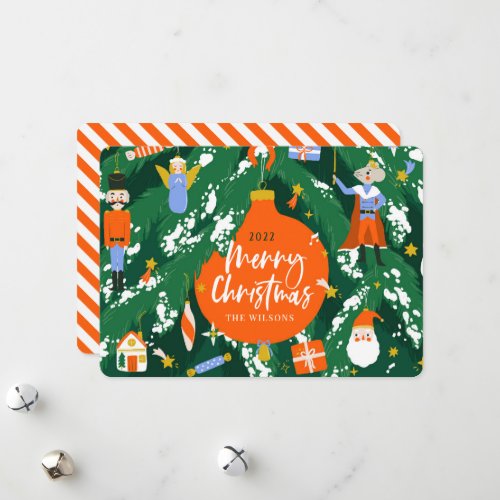 Nutcracker Christmas Tree Holiday Card