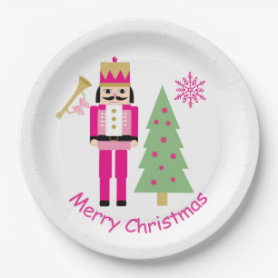 Nutcracker, Christmas tree Paper Plates