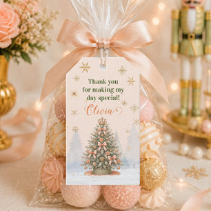 Nutcracker Christmas Tree Personalized Thank You Gift Tags