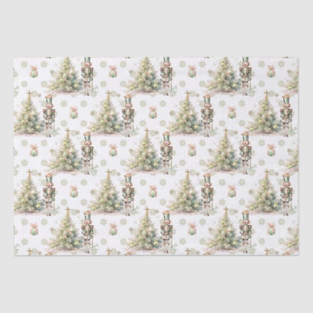 Nutcracker Christmas Tree Tissue Paper (Front)