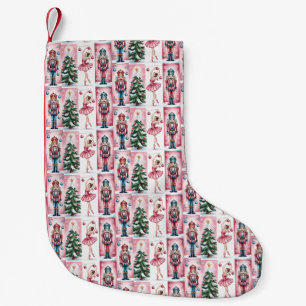 Nutcracker Christmas Watercolor Girly Festive Small Christmas Stocking