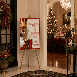 Nutcracker Christmas Welcome Sign Poster