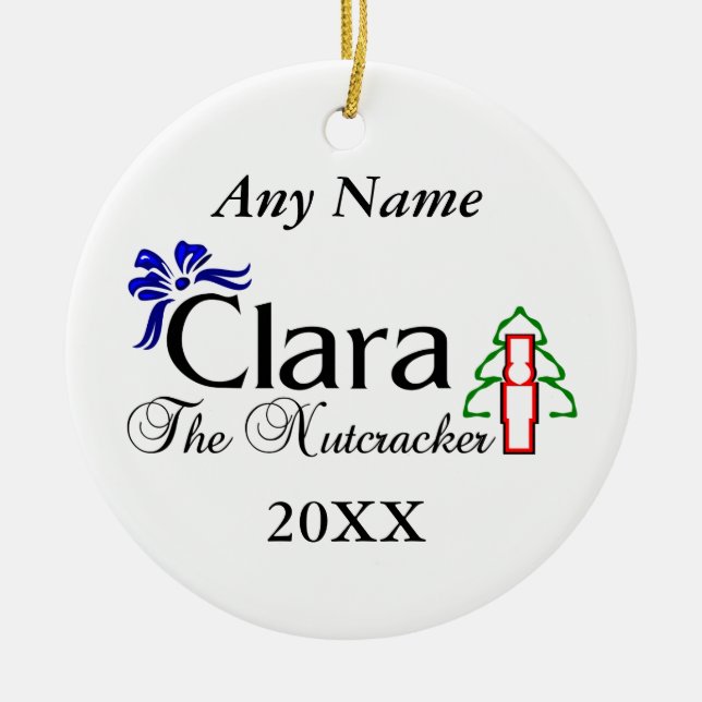 Nutcracker Clara Ceramic Ornament (Front)