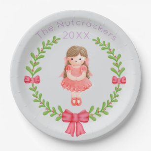 Nutcracker Clara Christmas Paper Plates