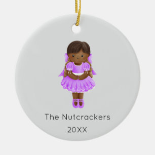 Nutcracker Clara Christmas Photo Ceramic Ornament